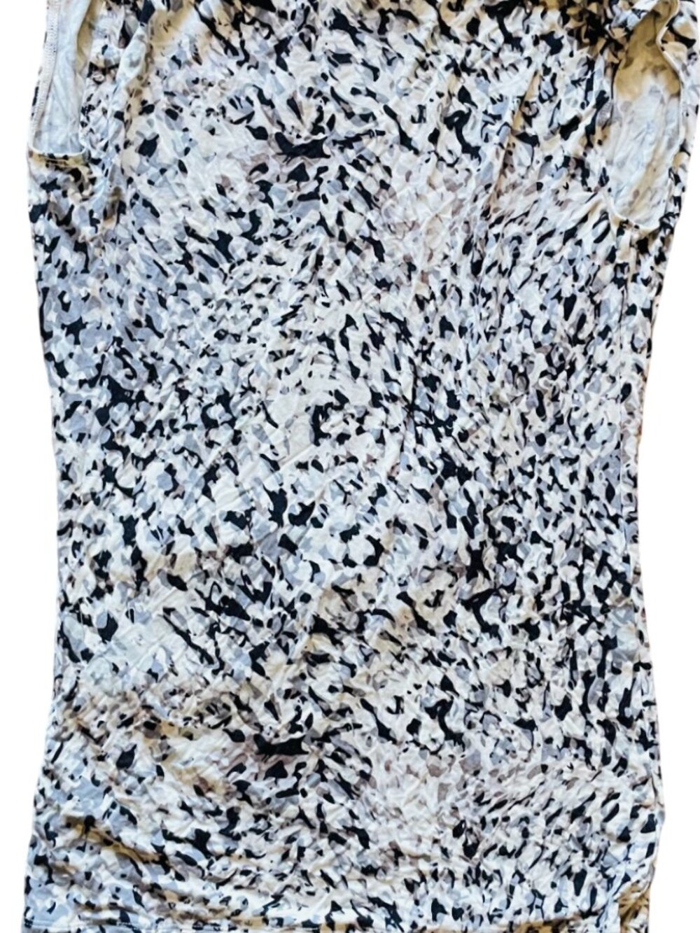 CAbi Lana Drape Neck Ruched Sleeveless Animal Print Top S - Picture 8 of 8